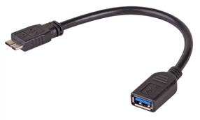 Adapteris Akyga USB 3.0 female, Micro USB 3.0 B male, 0.15 m