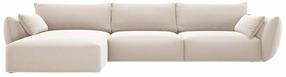 Угловой диван Cosmopolitan Design Matera Velvet Salvador 1, beige melange цв., левый, 171 x 308 см x 85 см