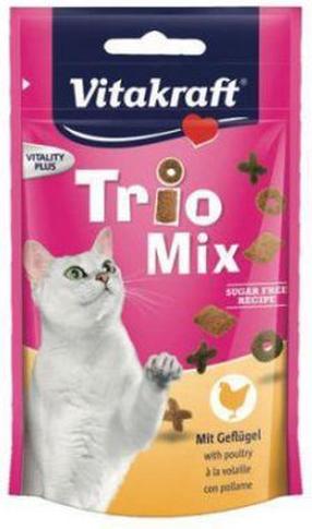 Лакомство для кошек Vitakraft Trio Mix, мясо птицы, 0.060 кг