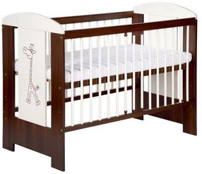 Kūdikio lovytė viengulė Klups Safari Giraffe, ruda/smėlio, 60 x 120 cm, be patalynės dėžės, be čiužinio