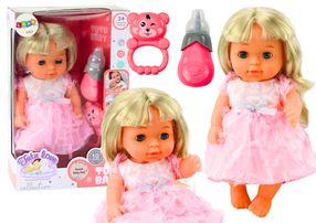 Lelle - jaundzimušais ar aksesuāriem Lean Toys Tutu Love Sweet Dooll, 28 cm, rozā krās.