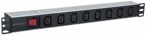 Удлинитель Intellinet 163620 1U Rack PDU with a switch, 48.5 см, черный цв.