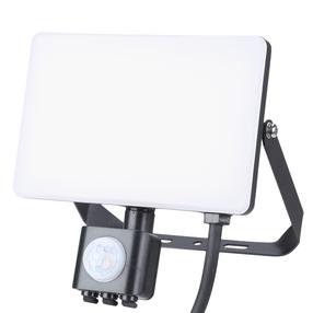 Prožektor ilma liikumisandurita, seinakinnitus Milagro EKN9019, 30 W, 3000 lm, 5000 °K, IP44, must v.