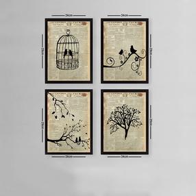 Paveikslas Wallity SET_077, 24 cm x 29 cm