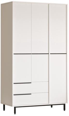 Spinta Kalune Design ON15-SU, balta sp./juoda sp., 112.2 cm x 55 cm x 195.6 cm