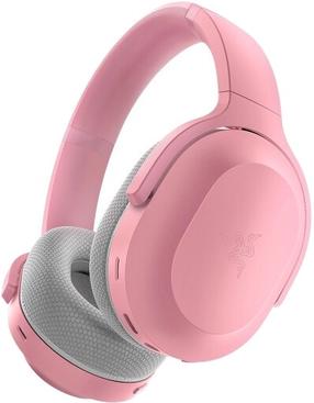 Bezvadu spēļu austiņas Razer Barracuda Quartz, rozā krās.