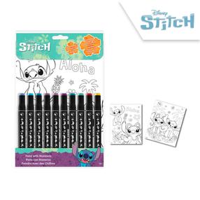 Tapymas pagal skaičius Disney Stitch, įvairių spalvų