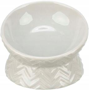 Bļoda dzīvniekam Trixie Elevated, 0.15 l, 13 cm x 13 cm x 10 cm, balta krās.