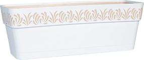 Gėlių lovelis Stefanplast Gaia 8880, plastikinis, 50 cm x 18 cm, balta sp.
