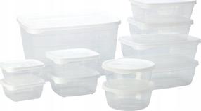 Pārtikas kastes komplekts Excellent Houseware, caurspīdīga krās./balta krās., 11 gab.