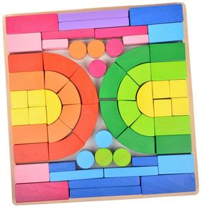 Деревянный кирпич Kalune Design Wooden Block, 6 см, многоцветный