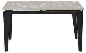 Valgomojo stalas išskleidžiamas Felix, juoda sp./pilka sp., 141 - 201 cm x 81 cm x 76 cm