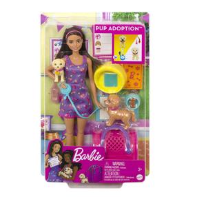 Кукла, набор для усыновления щенка Mattel Barbie Pup Adoption HKD86, 29 см, многоцветный