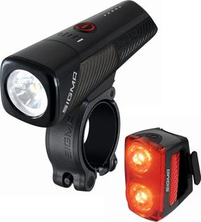 Dviračių žibintas Sigma Buster 800 + Buster 150 USB LAMR299, plastikas, juoda sp./raudona sp., 2 vnt.