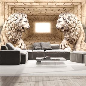 Fototapeet Artgeist Mystery Of Lions, 245 cm x 245 cm