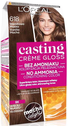 Plaukų dažai L’Oréal Paris Casting Creme Gloss, vanilla mocha sp., 618, 180 ml