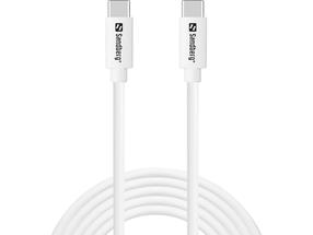 Kaabel Sandberg 336-53, USB-C, 200 cm, valge v., 65 W
