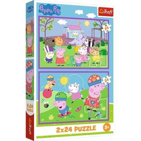 Pusle 2in1 Trefl Peppa Pig Playground 34435, 18 cm x 27.5 cm, 48 tk, mitmevärviline