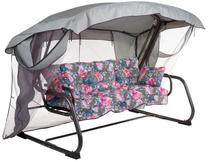 Lauko sūpynės Patio Ravenna Lux, mėlyna sp./ruda sp./raudona sp., 209 cm x 132 cm x 171 cm