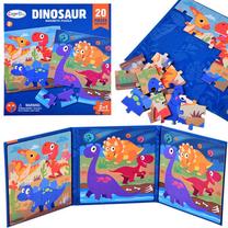 Magnetinė dėlionė Color Day Magnetic Puzzle Dinosaur, 1 cm, įvairių spalvų, 40 vnt.