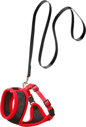 Petnešos šunims Flamingo Cat Collar Harms, juoda sp./raudona sp., 120 mm x 430 mm
