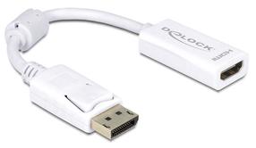 Adapteris Delock Displayport to HDMI-I Display port male, Mini HDMI female, 0.2 m, balta sp.