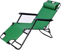 Sulankstoma turistinė kėdė Lounger, juoda sp./žalia sp.