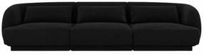 Dīvāns Cosmopolitan Design Tulum Bluvel 19, melns krās., 90 x 255 cm x 70 cm