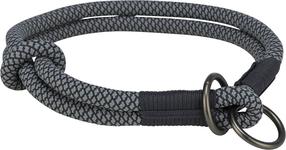 Antkaklis šunims Trixie Soft Rope, juoda sp./pilka sp., 400 mm x 10 mm, S/M