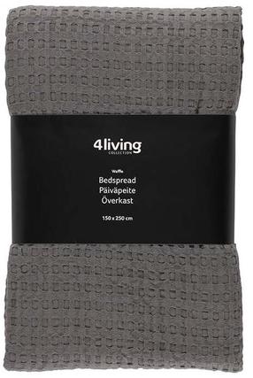 Покрывало 4Living Waffle 063150, серый цв., 250 см x 250 см
