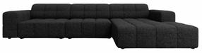 Kampinė sofa Cosmopolitan Design Chicago Haga 19, juoda sp., dešininė, 167 x 294 cm x 78 cm