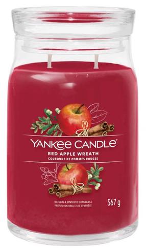 Žvakė, aromatinė Yankee Candle Red Apple Wreath 1630045E, 60 - 90 h, 567 g, raudona sp.
