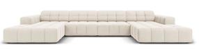 Sofa Micadoni Home Jennifer Velvet, smėlio sp., 364 x 166 cm x 70 cm