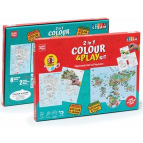 Piešimo rinkinys 2in1 Colour & Play, įvairių spalvų, EN
