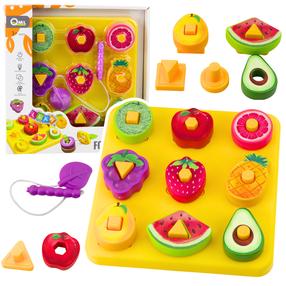 Puzle Lean Toys Geometric Food Pairing, daudzkrāsaina