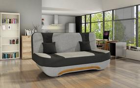 Sofa-lova Ewa Sawana 21, Sawana 14, juoda sp./pilka sp., 92 x 194 cm x 95 cm