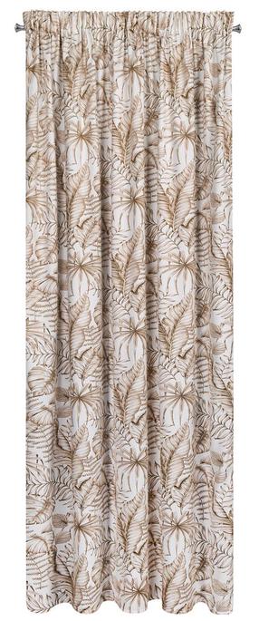 Naktinė užuolaida Mariall ZXH-01, balta sp./smėlio sp., 140 cm x 270 cm