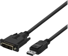Kaabel Deltaco DP-2020-K DVI Male, Displayport Male, 2 m, must v.
