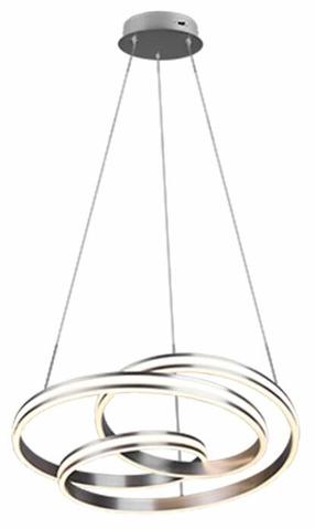 Šviestuvas lubų Trio Nuria, LED, 2300 - 4000 °K, 1 x 60 W, nikelio sp. / nikelio sp., 60 x 60 cm
