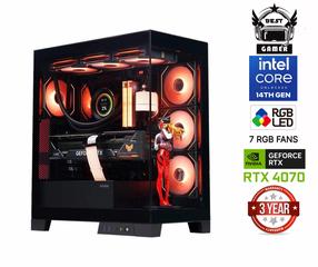 Stacionārs dators Mdata Gaming Core i9-14900F, DDR5 64 GB, SSD+HDD 512 GB 2 TB, Nvidia GeForce RTX 4070 12 GB, Windows 11 90302878