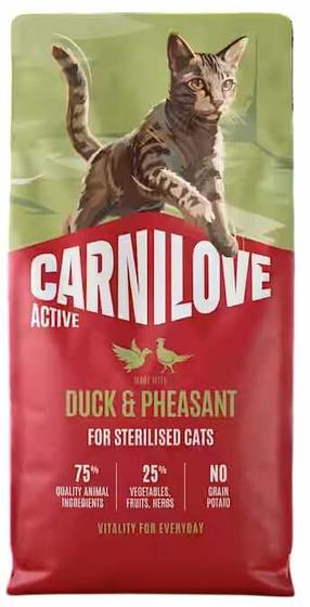 Sausas kačių maistas Carnilove Active Duck & Pheasant, antiena, 6 kg