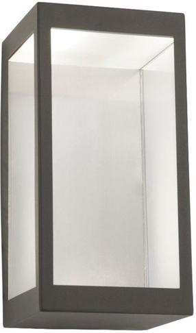 Õue seinavalgusti Searchlight Box, 10W, LED, IP44, tumehall v., 12 cm x 22 cm