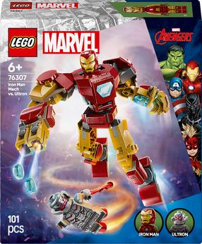 Konstruktors LEGO® Marvel Dzelzs vīra robots pret Ultronu 76307, 101 gab.