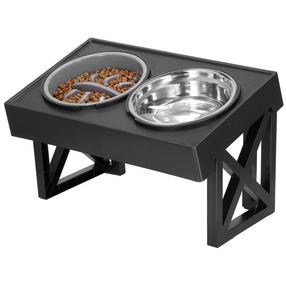 Подставка с мисками для собак Springos PA0333, серый цв.