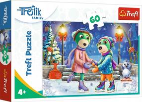 Puzle Trefl The Treflik Family Winter At Treflik 17383, 22 cm x 33 cm, 60 gab., daudzkrāsaina