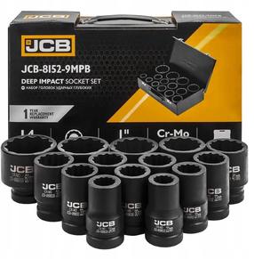 Набор ударных головок JCB 8152-9MPB, 22 - 60 мм, 1"