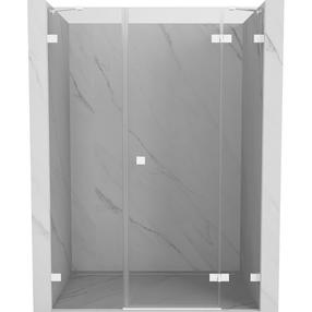 Dušo durys Mexen Lunar, 145 cm x 200 cm, skaidri sp./balta sp./grūdintas
