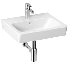 Умывальник для ванной комнаты Jika Lyra Plus H810380, фарфор, 50 см x 43 см x 17 см, белый цв.