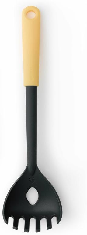 Šaukštas makaronams Brabantia Tasty+ 122705, 30 cm, 5.1 cm, juoda/vanilla yellow