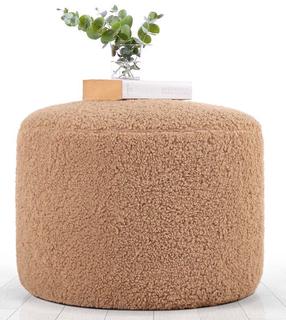 Pufas Hanah Home Skylee 209FLF1141, šviesiai ruda sp., 54 cm x 54 cm x 39 cm